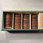  Wooden Poker Chips 10 - 20 - 50 - 100 - Vtg - Good Cond 