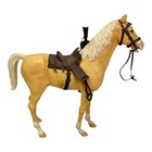 Vintage Johnny West Thunderbolt Palomino Horse With Bridle Rifle Saddle Marx
