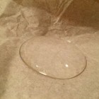Ba494 Vintage Glass Cabochons 44x35mm Crystal Clear Oval Faceted Rim  5 