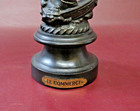 Antique French Spelter Metal Statue Sculpture Figure On Wood Base - Le Commerce