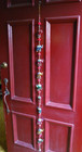 Vtg Large Handmade Indian 10 Elephant Hanging Garland Beaded String W Bells Boho