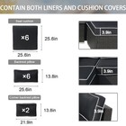 14 Pcs Outdoor Patio Furniture Chair Cushion Set Replacement Sofa Cushion Insert