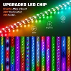 Ehaho 2pcs 3ft Whip Lights Rgb Chasing Led With Spring Base App Remote For Utv