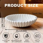 Decorative Bowl 9 84 Inch Scalloped Ruffle Resin Key White Coffee Table