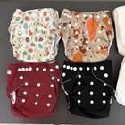 Lot Of 4 Wegreeco Washable Cloth Diapers Baby Reusable Adjustable Extra Inserts