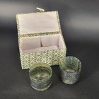 Set Of 2 Vtg Chinese Tea Cups Nephrite  spinach  Jade Boxed Each Cup 2-3 8 t