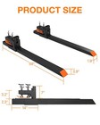 60  Tractor Bucket Forks 4000 Lbs Capacity Clamp On Pallet Forks Attachment