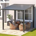 Hardtop Gazebo Outdoor Pergola Lean To Metal Pergola Galvanized Steel Roof Patio