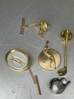 Lot Of 9 Vintage Golf Club Pinback Pins Brooches Tie Clip Tac Gold-tone