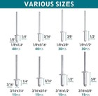 Pop Rivets Assortment Kit - 200 Pcs Aluminum Blind Rivets 8 Sizes