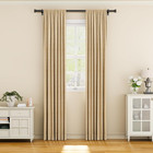 32-57 Inch Adjustable Curtain Rod 1 Inch Black Metal Window Treatment Rod