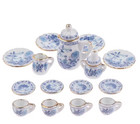 15pc Vintage Miniature White Porcelain Tea Set Pot Cup Plate For Tableware House