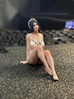 Resin Diorama 1 43 Sitting Bikini Girl Miniature Figurine Doll Toy Scene Props