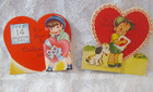Lot Of 10 vintage 1940 Valentines Day Cards fold Open penny School Cards
