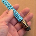 550 Paracord Knife Lanyard Brass Bead With Blue 95 Cord And China Zombie Bead