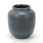 Marblehead Pottery Unusual Matte Purple Blue 4 75  Jug Shape Vase Arts   Crafts
