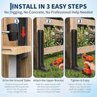 2 4 6 8 Pack Fence Post Repair Kit Heavy Duty Anchor Stakes Ground Spike Bracket