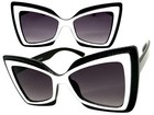 Exaggerated Classic Vintage Retro Style Sunglasses Funky Black Bow Shape Frame