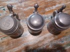 3 German  wandering  Beer Steins  1 2 Liter Lidded