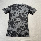 Nike Pro Combat Shirt Mens Large Compression Black Gray Camo Dri Fit Train Gym