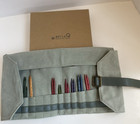 Della Q Maker s Canvas Knitting Case For Needle Tips Premium Storage Sage Green