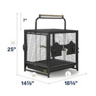 Travel Carrier For Birds  Black 18 8 l X 14 9 w X 18 0 h