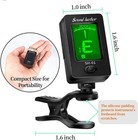 2 Guitar Tuner Clip On Chromatic For Guitar Bass Ukulele Violin Banjo Ukulele