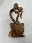 12  Abstract Wooden Sculpture Statue Hand Carved  endless Love  Gift Art Decor