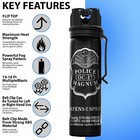 3 Police Magnum Pepper Spray Self Defense Security 4oz Flip Top Belt Clip Fogger
