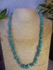 Turquoise Nugget With Silver Native American Southwestern Jewelry Necklace