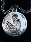 St  Dominic holy Rosary Sterling Silver Medal Necklace   20  Chain New