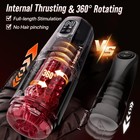 Male Masturbaters Automatic Handsfree Rotating Cup Thrusting Stroker Lubricants