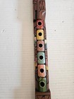 Vintage Wooden Flute Musical Instrument Handcarved Folk Art Tiki Totem Pole