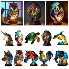 Animal Table Lamp Series Stained Glass Stained Night Light Desk Lamps