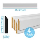 Art3d Mdf Baseboard Trim - 4 Pieces Pack  96 Inches Long For Interior D  cor
