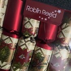 Robin Reed Christmas Crackers Poinsettia Ornament 8 Piece Hand Made Vintage 10 