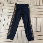 Fendi Kids Black And Brown Monogram Side Stripe Sports Pants joggers