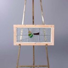 Antique Arts   Crafts Leaded Stained Glass Window  Stylized Floral Design  C1920