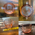 Vintage Blush Depression Glass 6 Piece Set