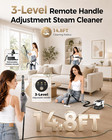Steam Cleaner  3 Level Adjustable Handle With 18 Accessories  White   10s Heat U