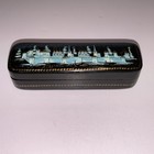 Vintage Russian Lacquer Box Palekh Zagorsk Hand Painted Cityscape Signed
