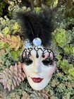Fancy Faces Ceramic Hand Painted Mask New Orleans Wall Decor Vintage Mardi Gras