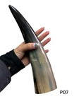 One Medium Polished Cow Horn   Real Horn   Viking Horn   Natural     p07