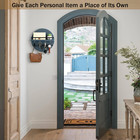 Key Holder Wall Mount With Shelf And Hooks  Mail Organizer For Wall  Navy