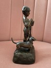 Solid Bronze Antique Sculpture   Circa 1900  Signed By A  Werner 
