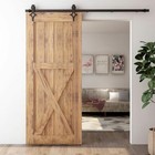 5-12ft Sliding Barn Door Hardware Kit Closet Track Kit For Single Double Door