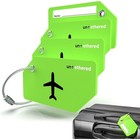 Luggage Tags Set Of 4 Silicone Travel Tags Suitcase Backpack Baggage Claim New