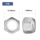 1 2-13 Nylon Insert Lock Nuts 20 Pcs 304 Stainless Steel Coarse Thread Nylock