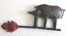 Antique Old Iron Pig Weather Vane   Embossed Weathervane