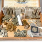 Vintage Cigar Box Mixed U s  Coin Lot   Liquidation   90  Silver   Wheat Penny
